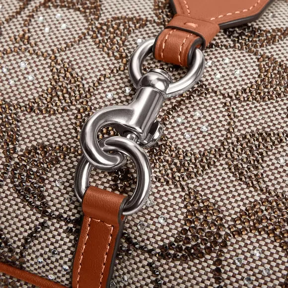 Coach Hamptons Hobo Bag In Crystal Signature Jacquard - Picture 3 of 8